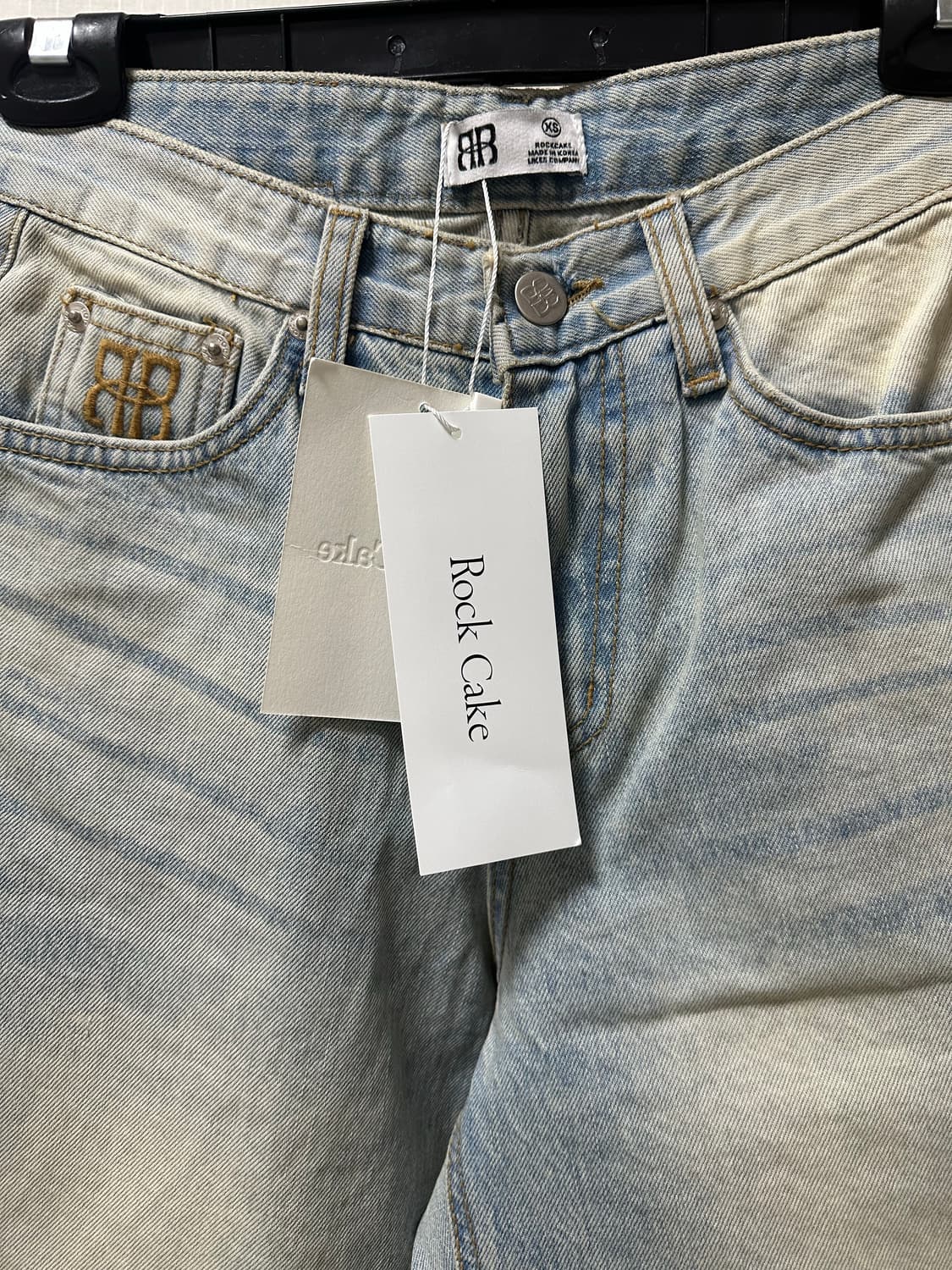 (새상품) 락케이크 워싱 데님 연청바지 상품이미지1