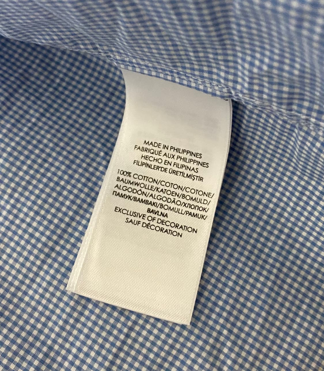 [M] 랄프로렌 폴로 셔츠 체크 블루 상품이미지3