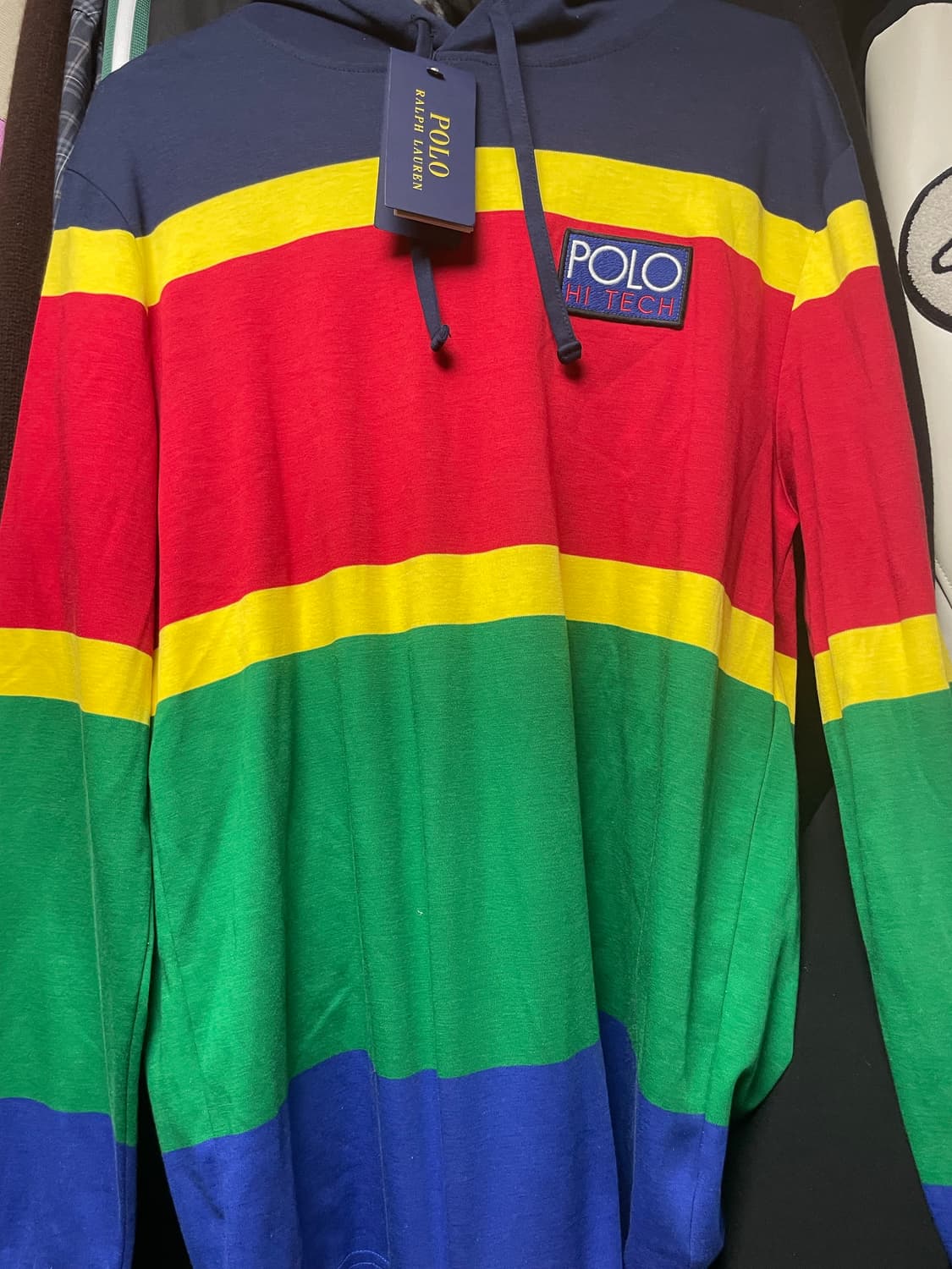 폴로 정품 스트라이프 후드 S 상품이미지1