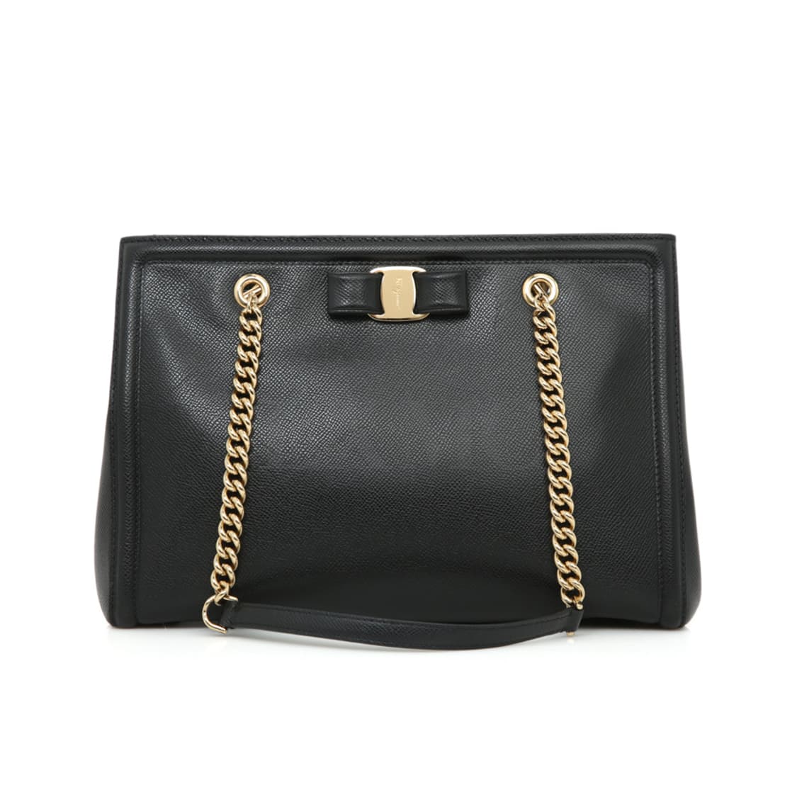 페라가모 멜리케 바라 체인 숄더백 블랙 리본 샤핑백 21G508 상품이미지1