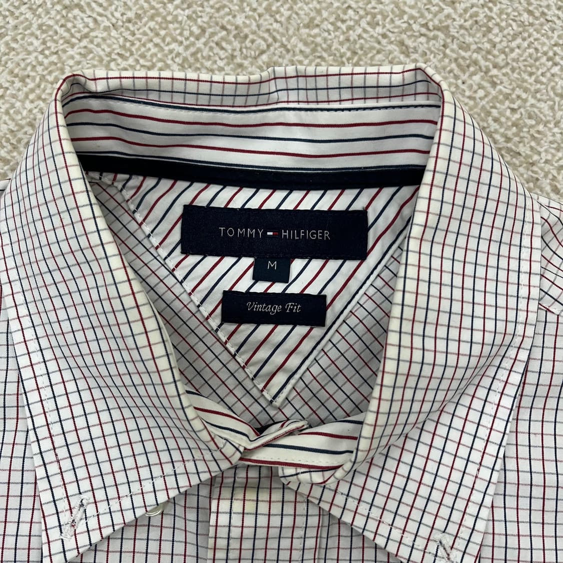 [M] 타미힐피거 빈티지핏 테터솔 체크 셔츠 남방 3928 상품이미지7