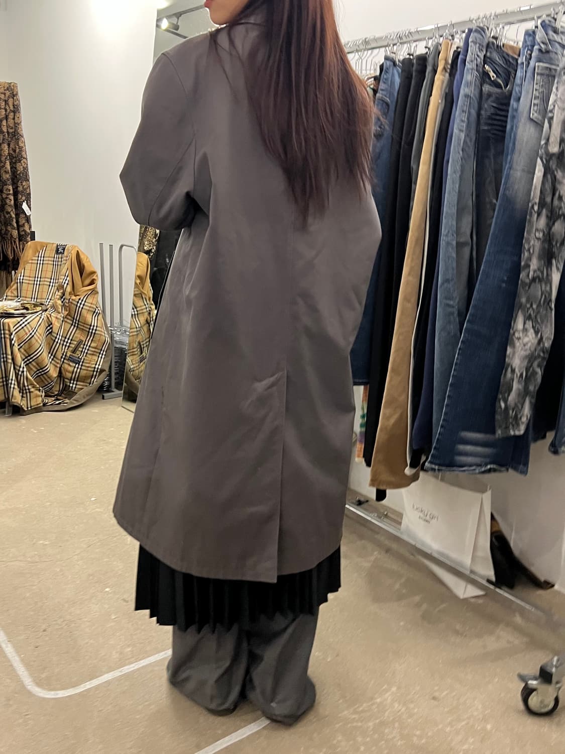 그레이 트렌치코트 상품이미지2