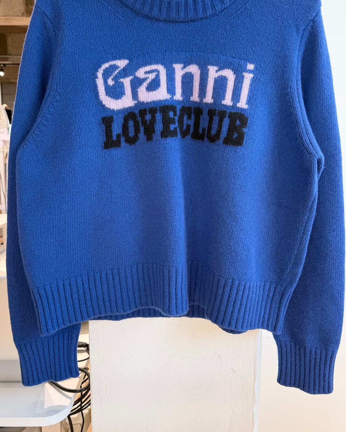 가니 블루 그래픽 오넥 풀오버 니트  상품이미지6
