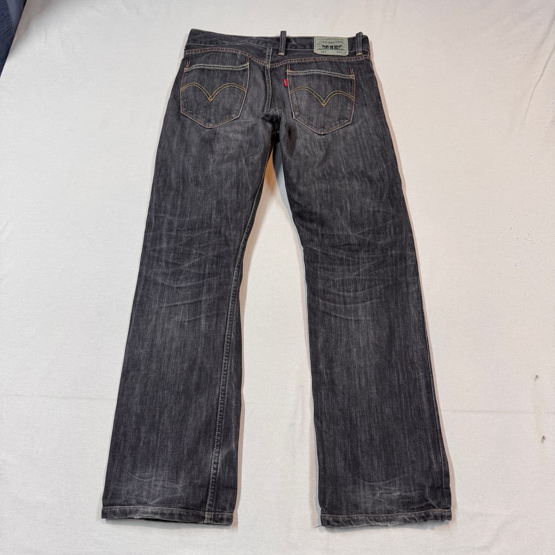 34inch) 리바이스 523 흑청 스트레이트 핏 데님 청바지 상품이미지1