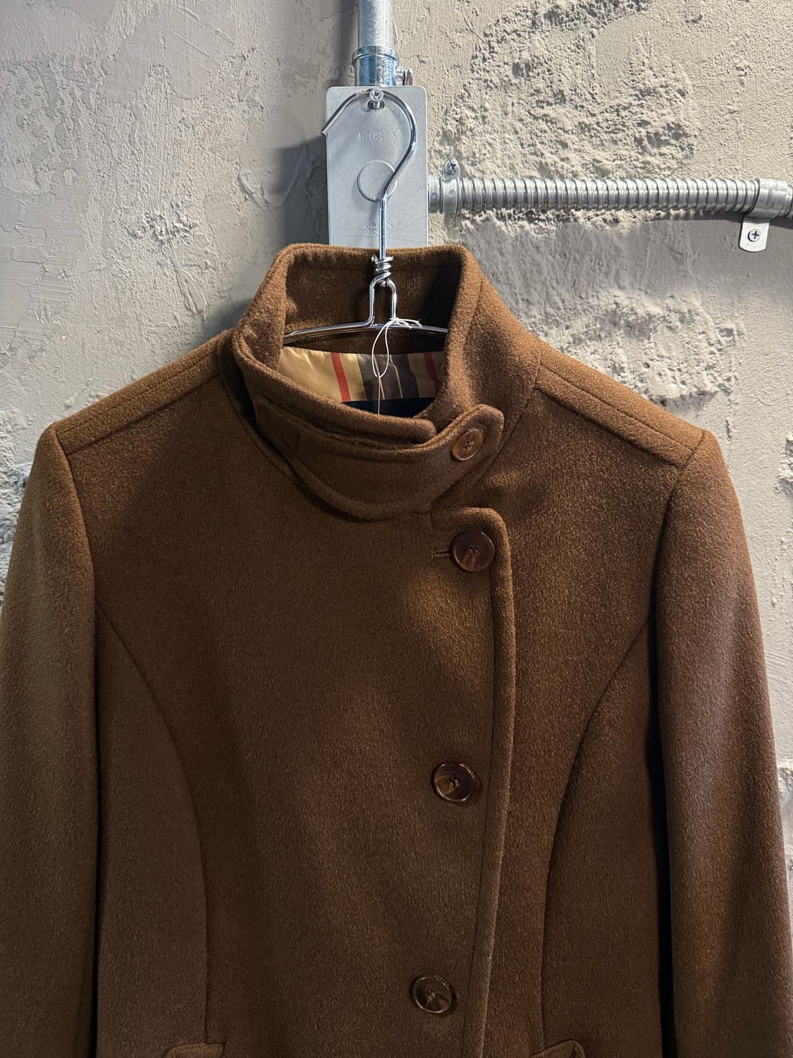 헤지스 HAZZYS 울 캐시미어 하이넥 코트 브라운 85 상품이미지4