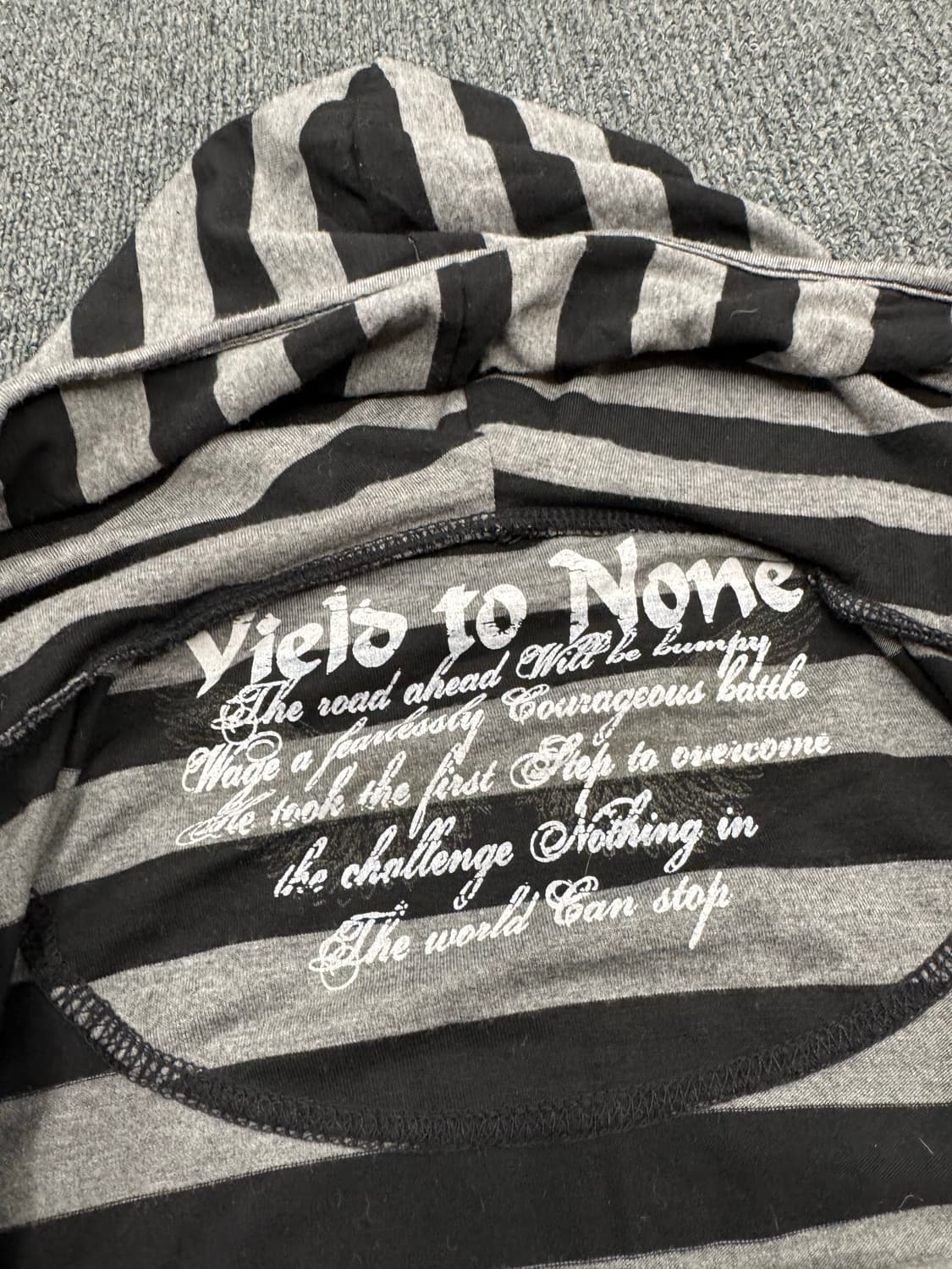 L)Japanese vintage 여성 스트라이프 후드 가디건 상품이미지4