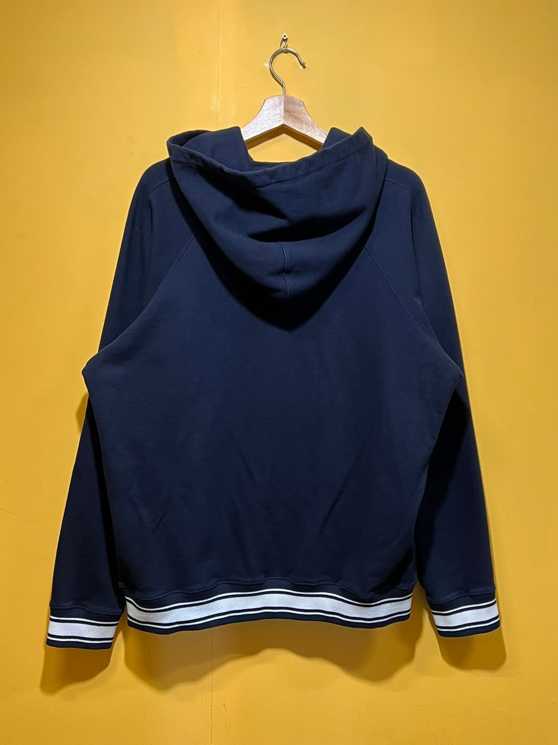 [L] 애프터프레이 레터링 로고 스플릿 후드 블랙 상품이미지8