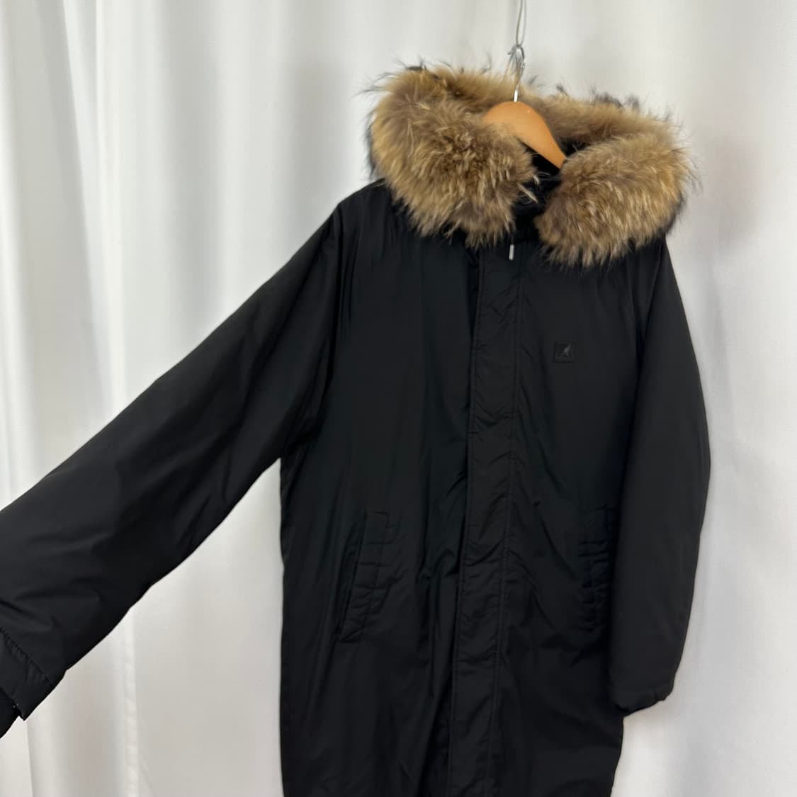 캉골 남자 라쿤/오리털 패딩점퍼 방한 겨울 검정 M 상품이미지2