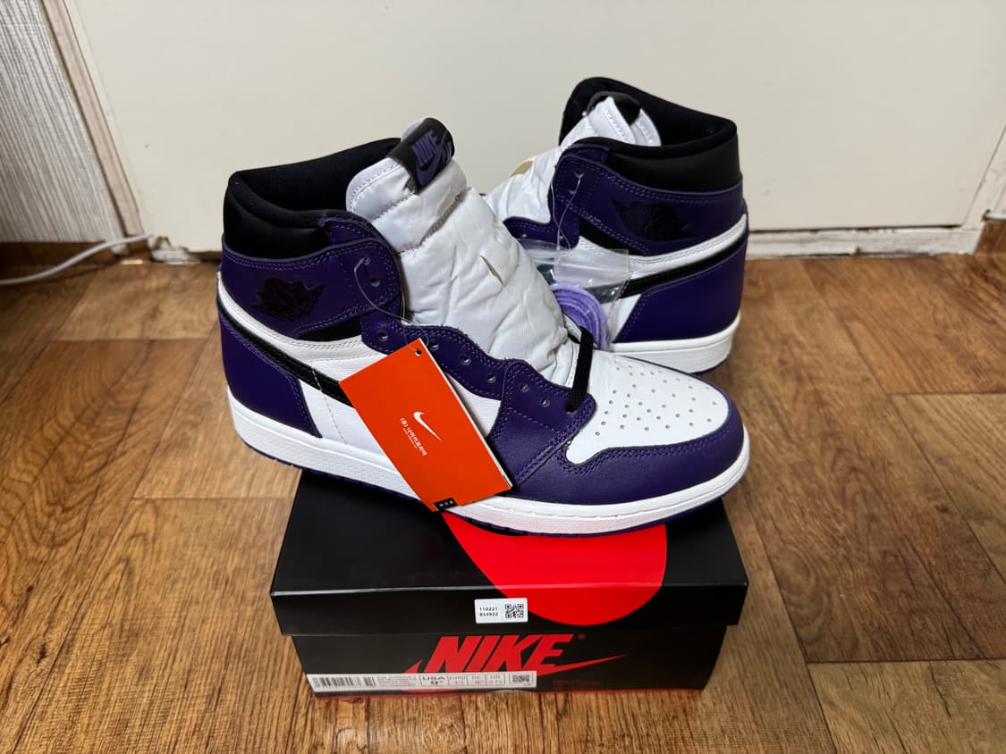 [275] 나이키 에어조던1 하이 코트퍼플 새상품 상품이미지2