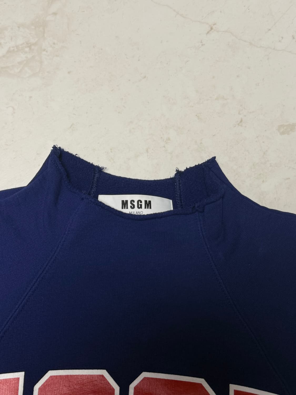 MSGM cut-off detail Logo Sweatshirt 상품이미지3