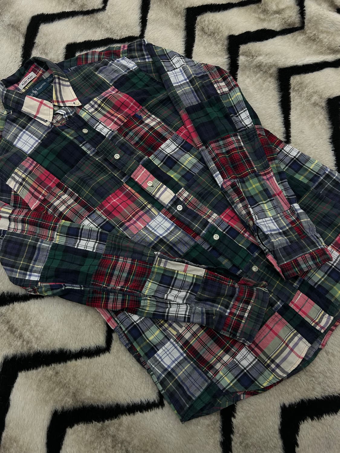 [M]폴로랄프로렌 패치워크 코튼 셔츠 상품이미지1