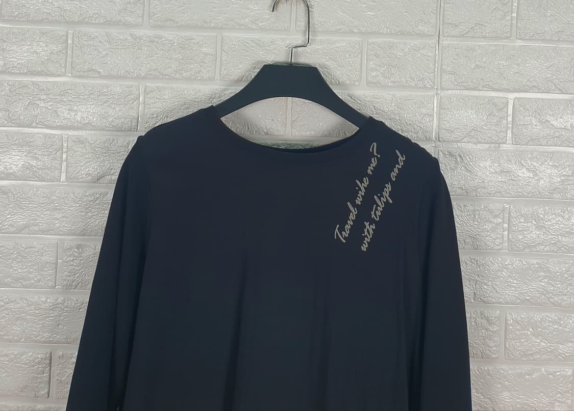 [55]베스띠벨리 레터링 포인트 라운드티 상품이미지3