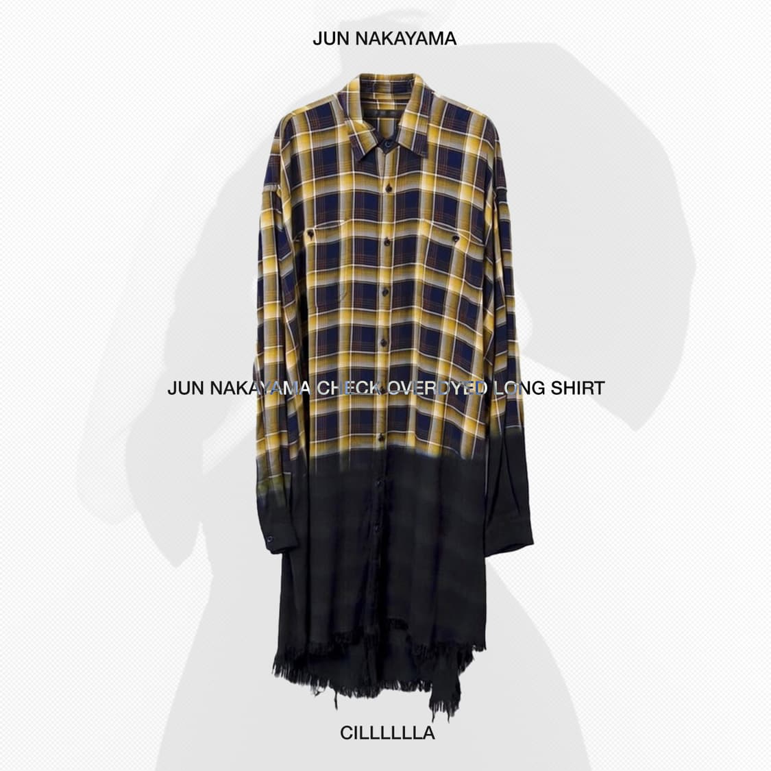 JUN/NAKAYAMA 준나카야마 체크 오버다이드 롱셔츠 상품이미지1