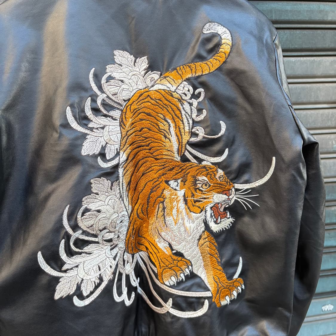 빈티지 일본 레더 자수 자켓 상품이미지6