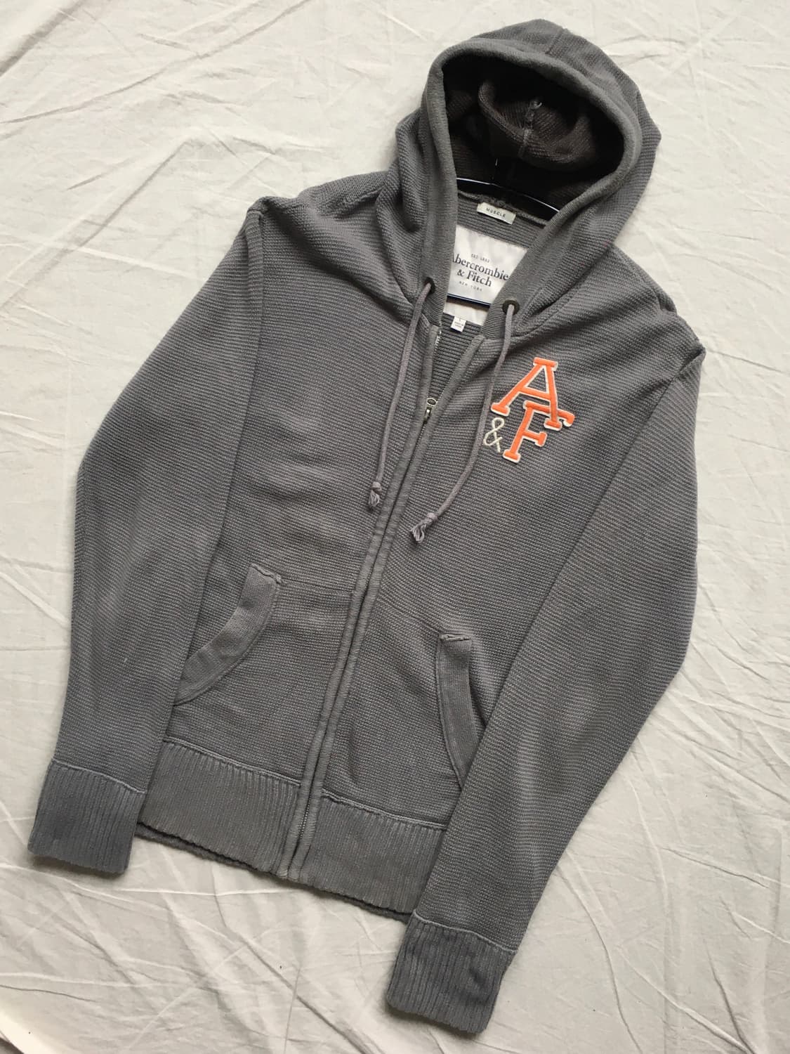 아베크롬비 로고 니트 후드집업 상품이미지3
