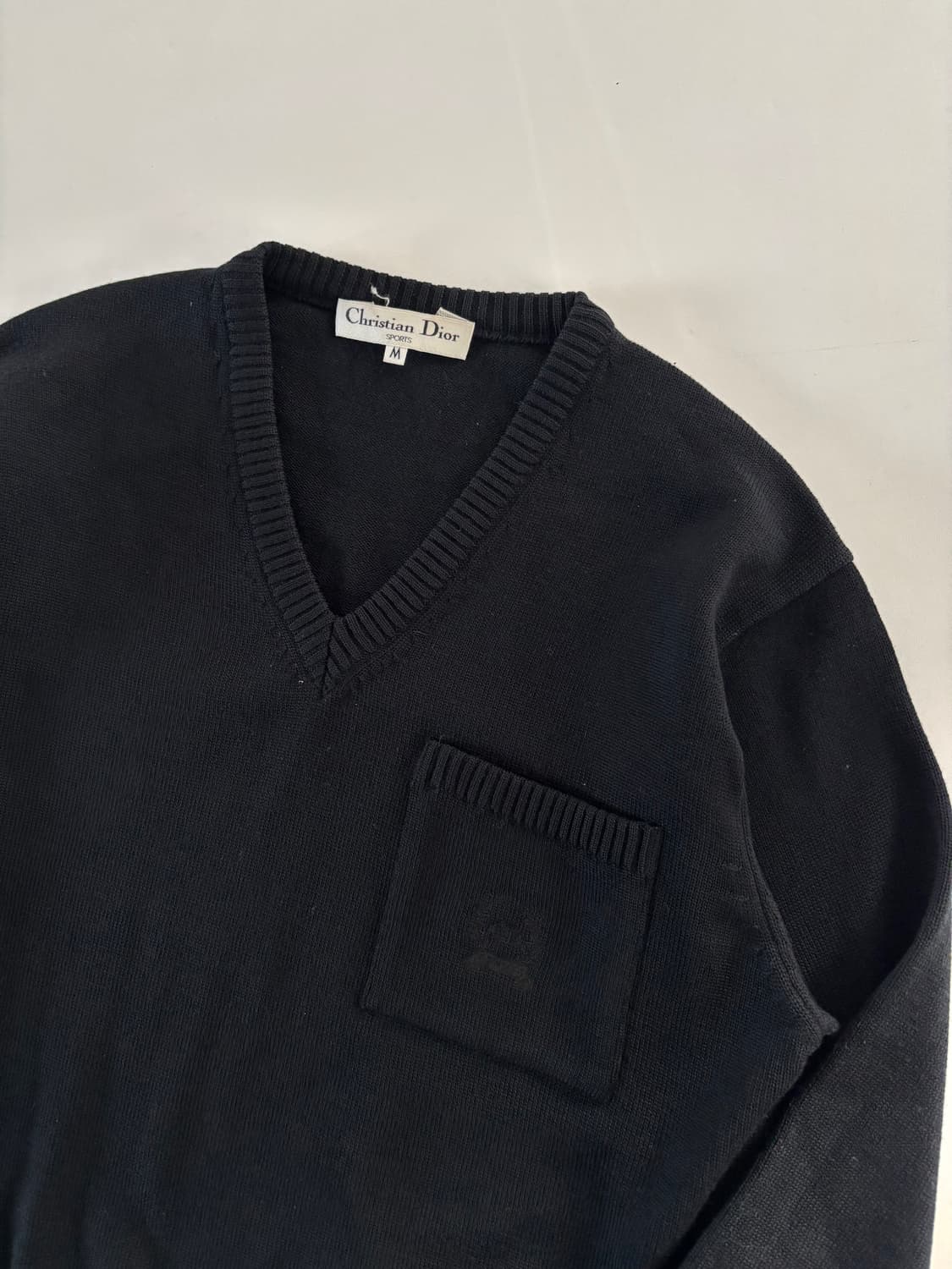 Dior 크리스찬 디올 스포츠 블랙 울 브이넥 니트 상품이미지2