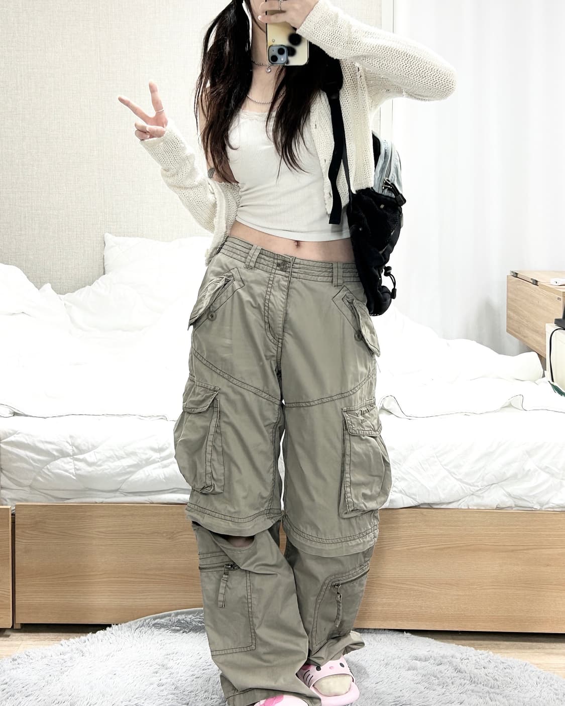 빈티지 베이지 카고팬츠 상품이미지3