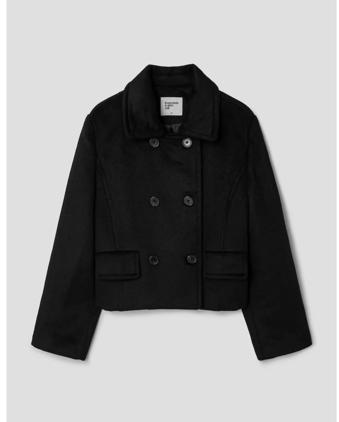 에잇세컨즈 더블 숏자켓 블랙 L 상품이미지1