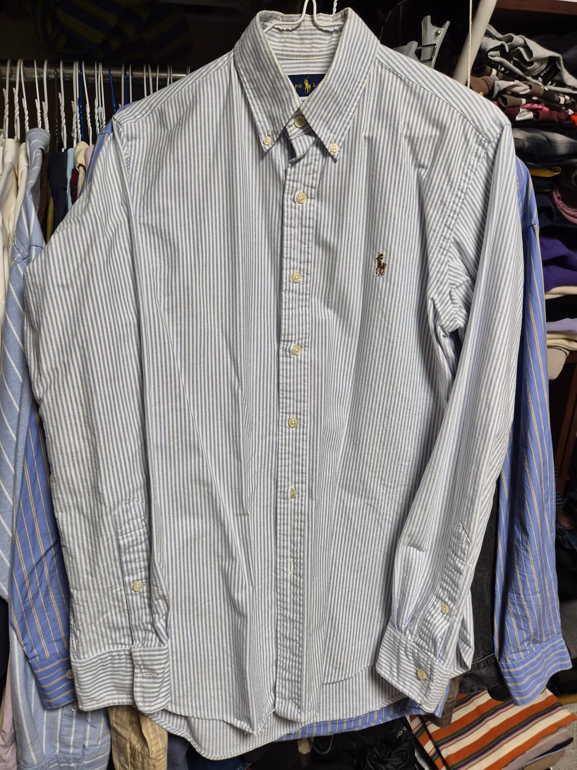 랄프로렌 커스텀핏 스트라이프 셔츠 S/P 정품 상품이미지2