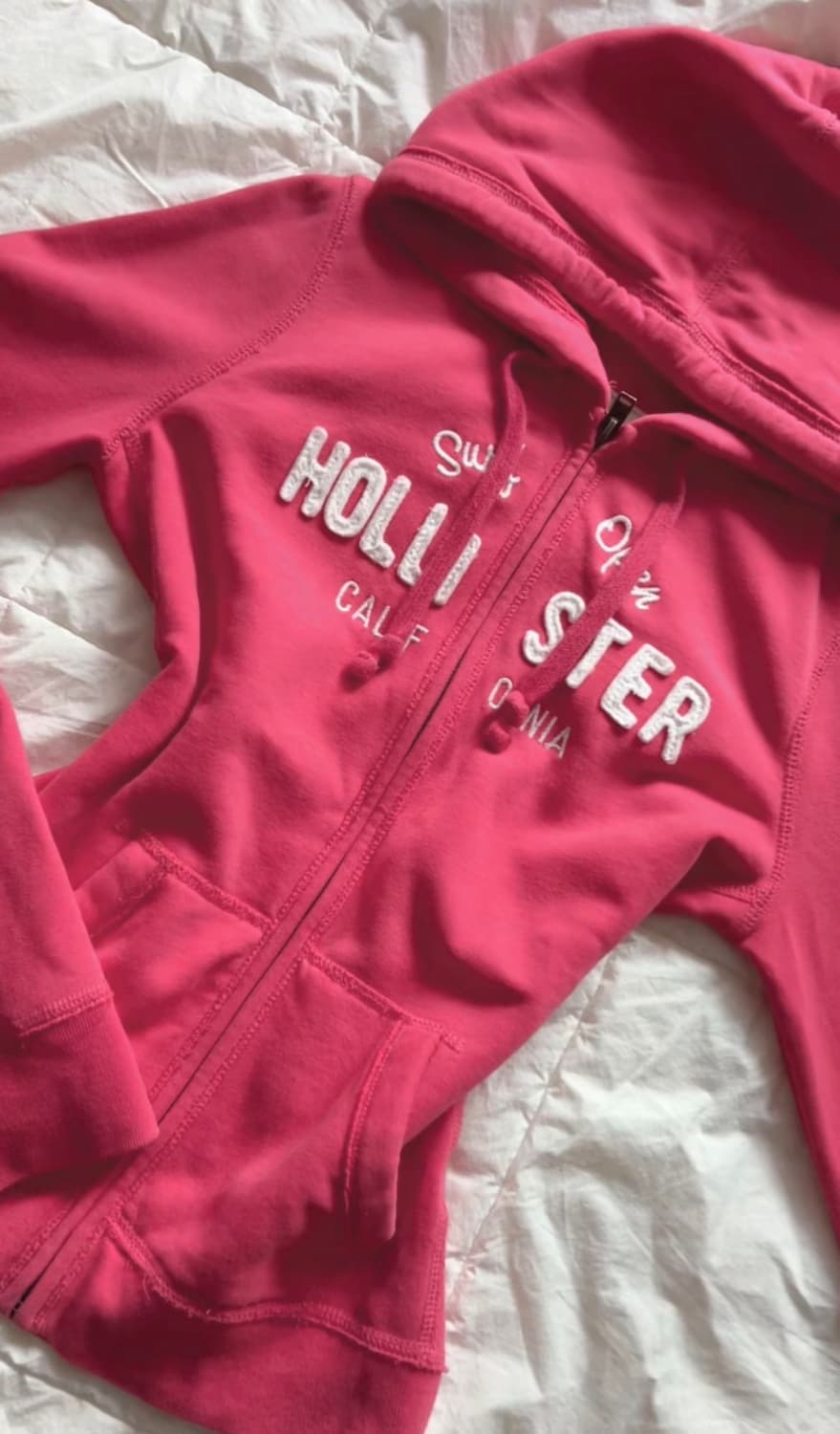 홀리스터 핑크색 후드집업 상품이미지1