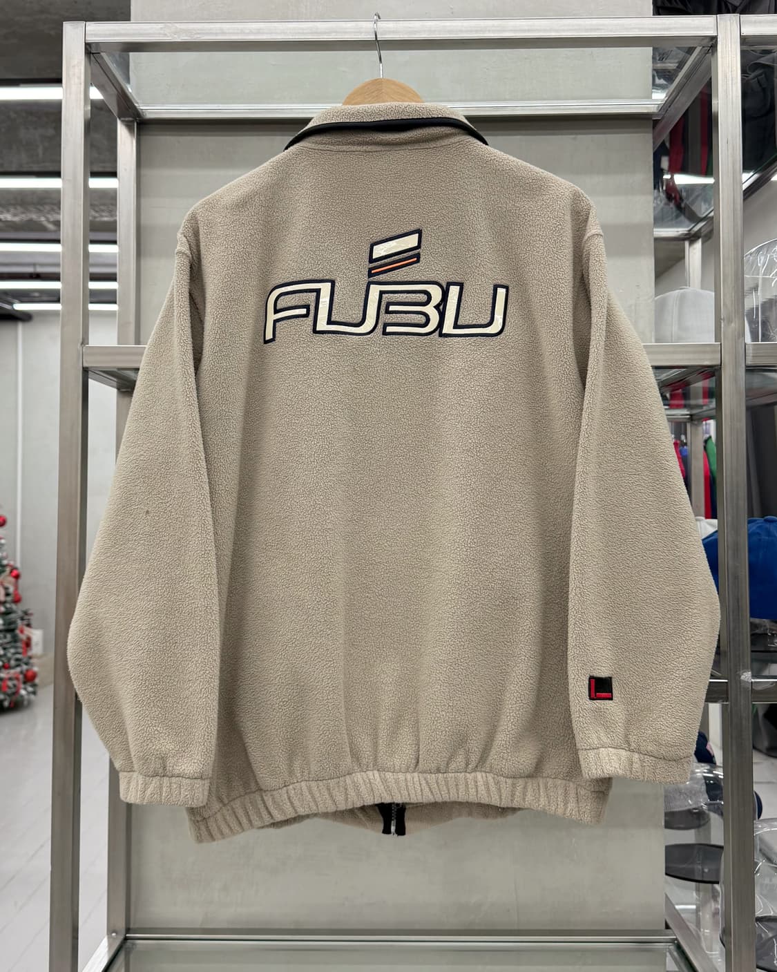 FUBU 00s 아플리케 백로고 플리스 자켓 베이지 상품이미지1