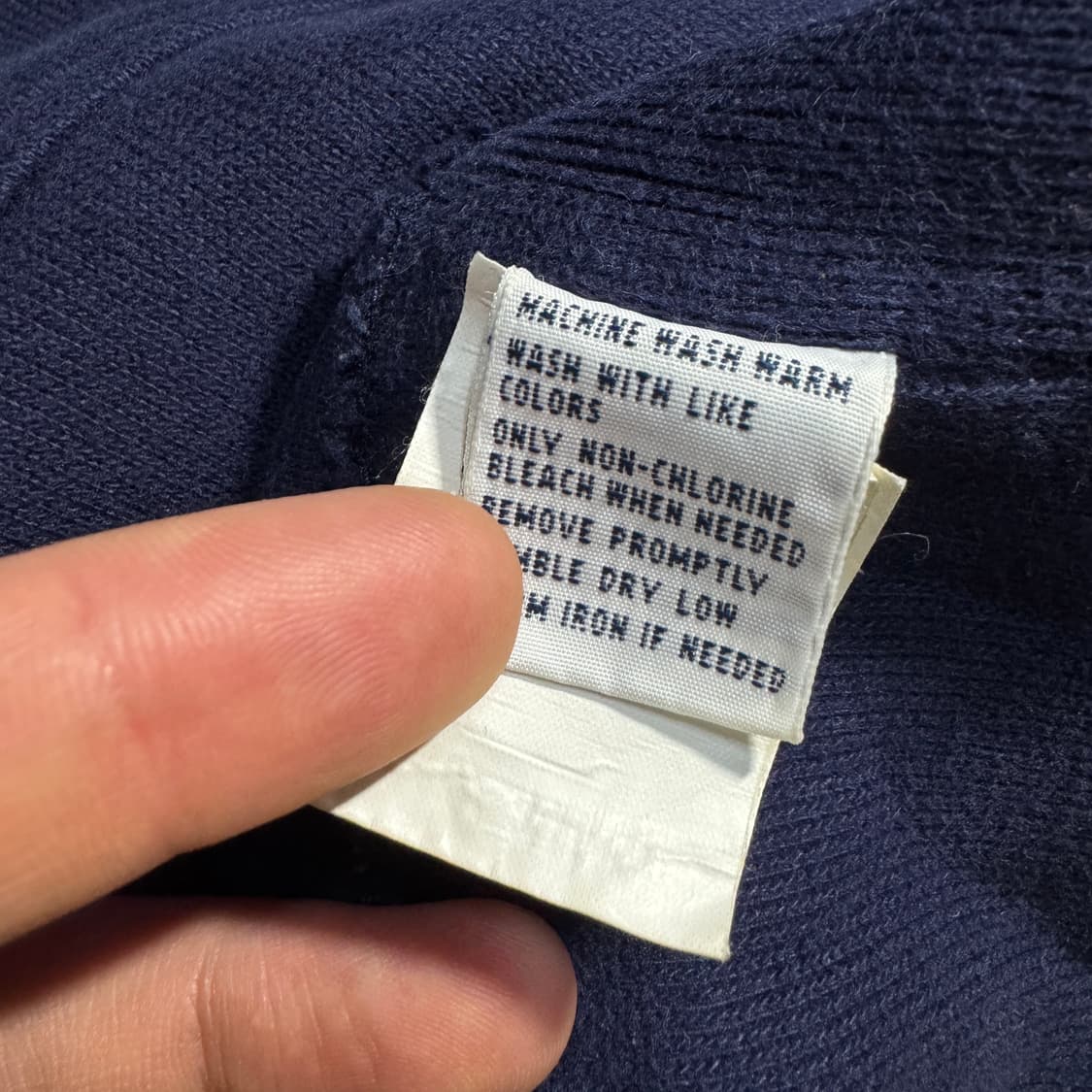 폴로 랄프로렌 화이트 빅포니 네이비 반집업 니트 상품이미지5