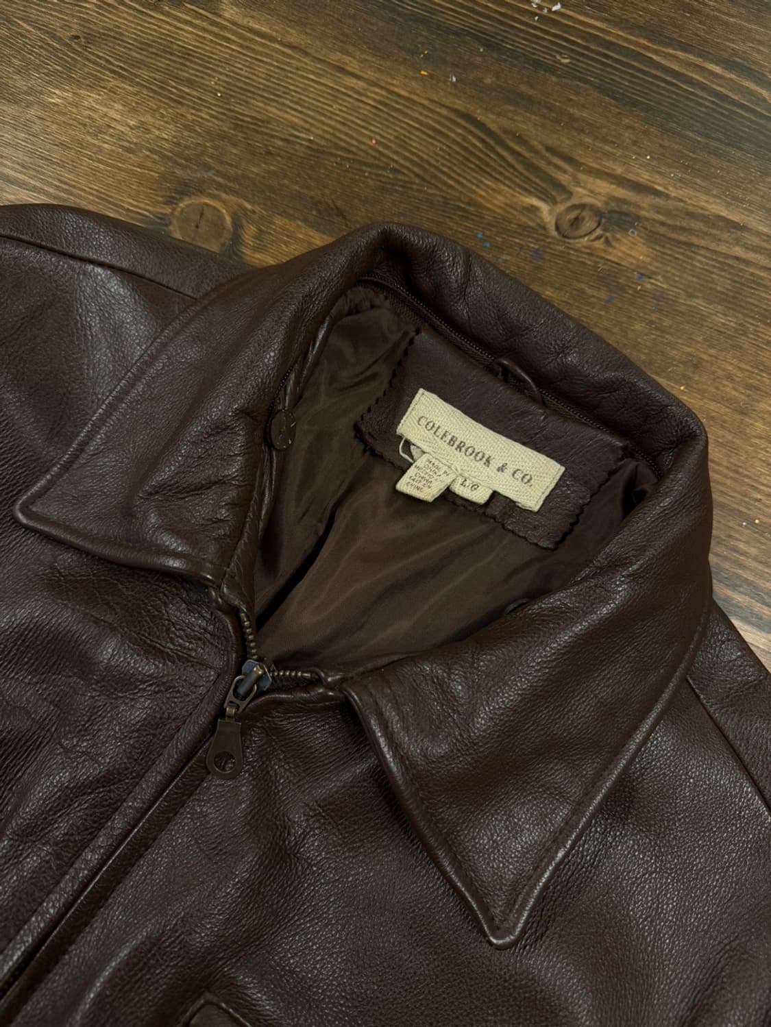 COLEBROOK&CO 싱글 라이더 레더 자켓 100 상품이미지7