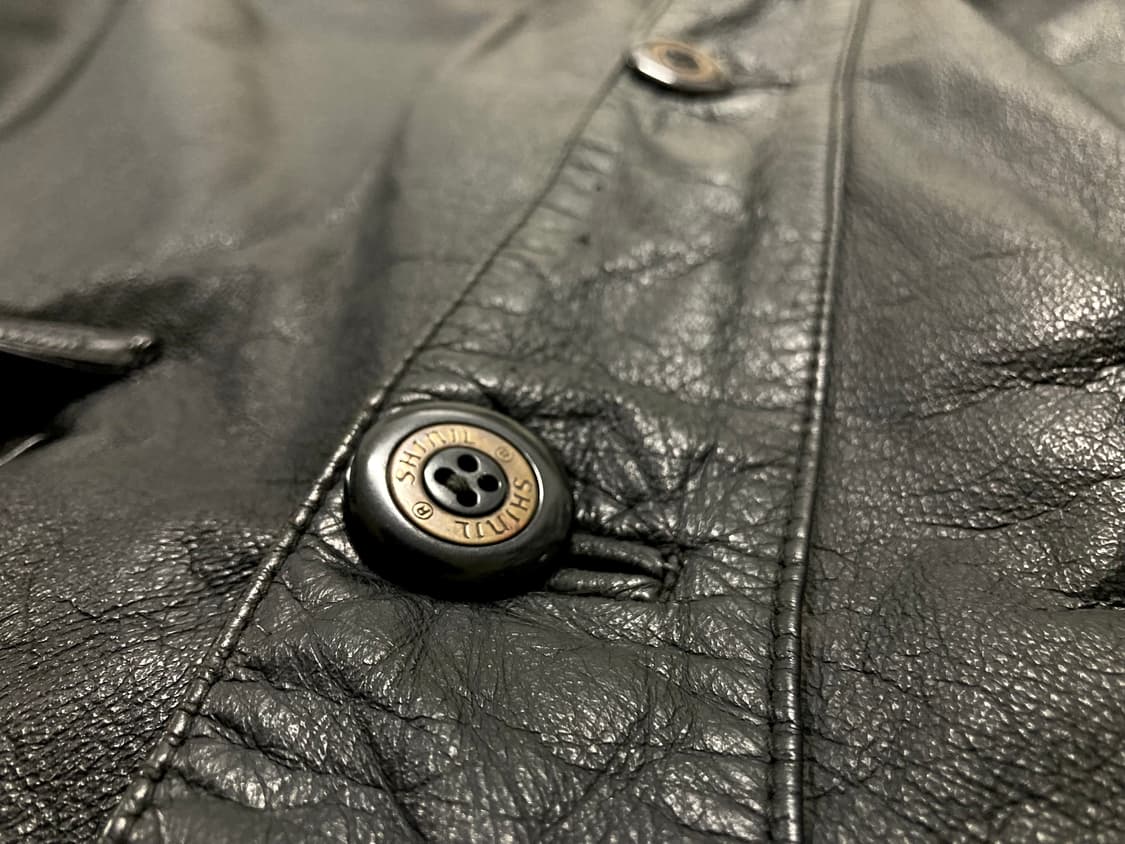 90s 퀼팅 안감 돈피 리얼 레더 코트 자켓 105-110 상품이미지4