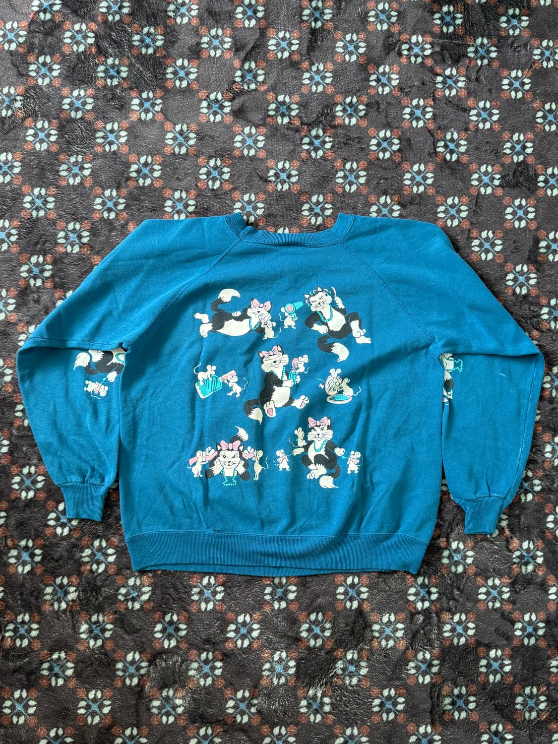 90s made in usa hanes sweatshirt 고양이 상품이미지4