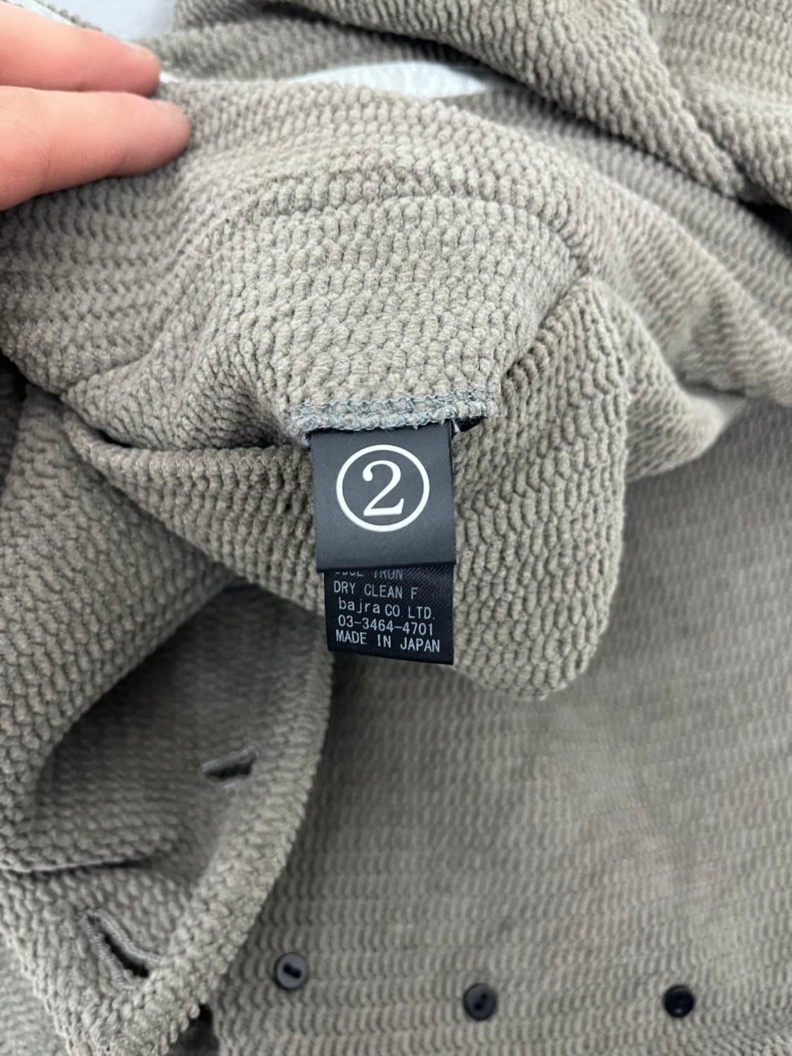 Bajra 비대칭 와이어 카라 와플 코튼 자켓 상품이미지9