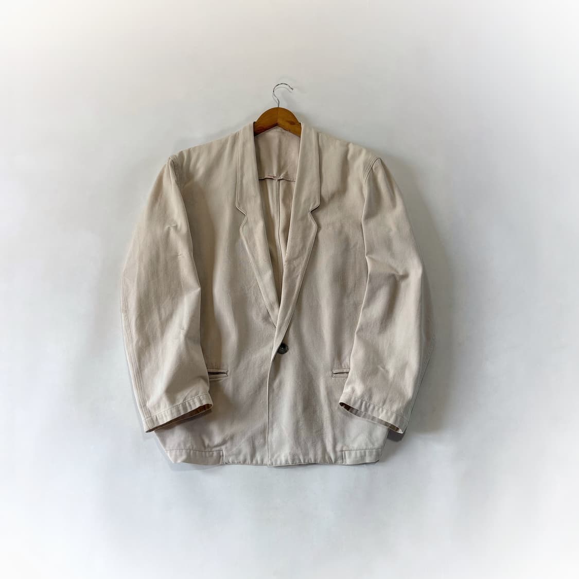 Y’s for men Ivory Cotton Minimal Blazer 상품이미지1