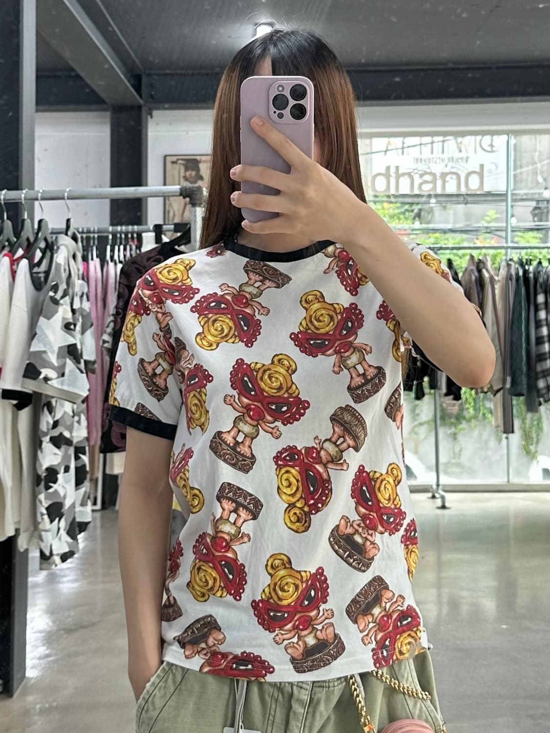 히스테릭글래머 미니 프린팅 링거티 반팔티셔츠 상품이미지2