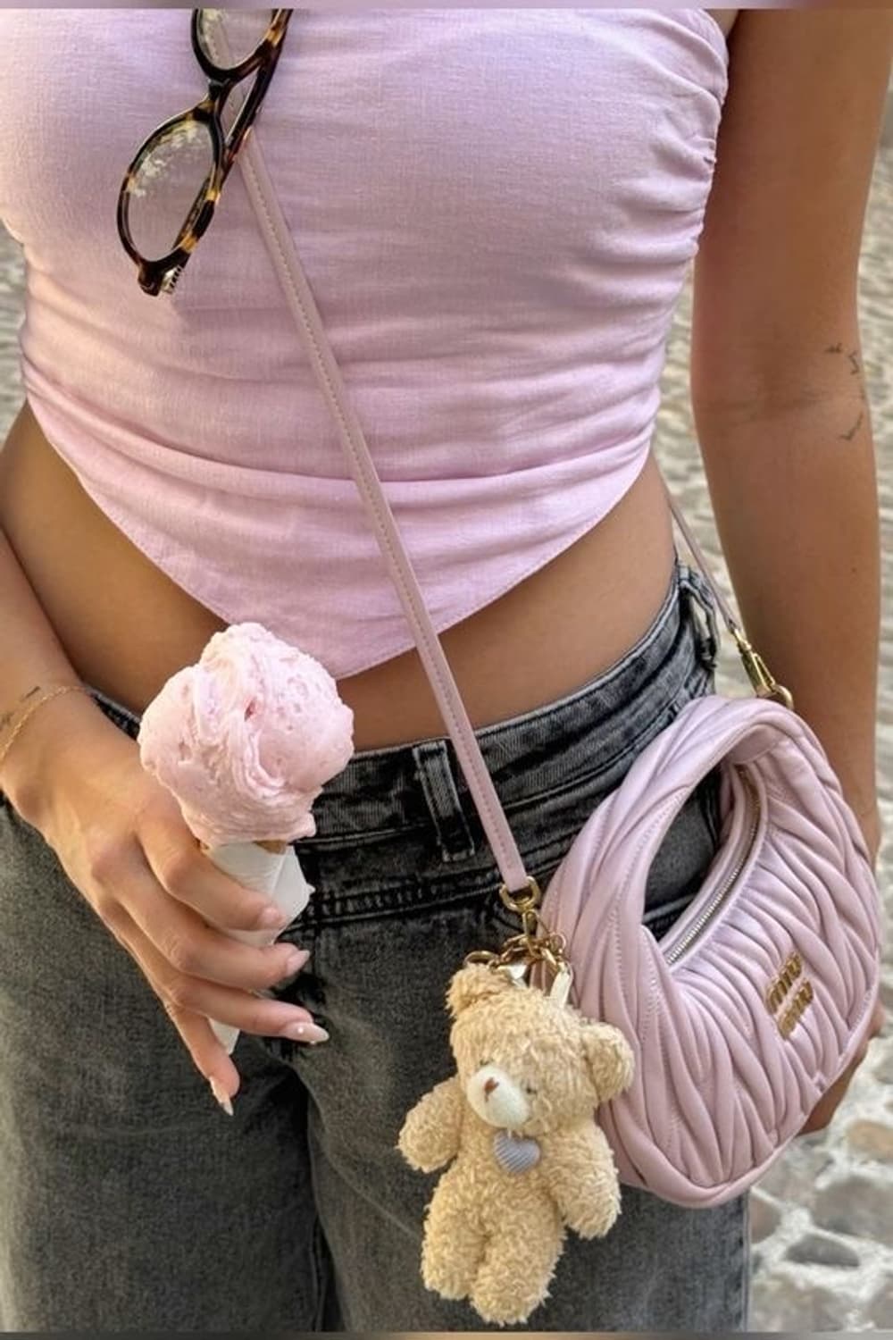 미우미우 완더백 마테라쎄 나파레더 호보백 미니 파우더핑크 5bp078 상품이미지5