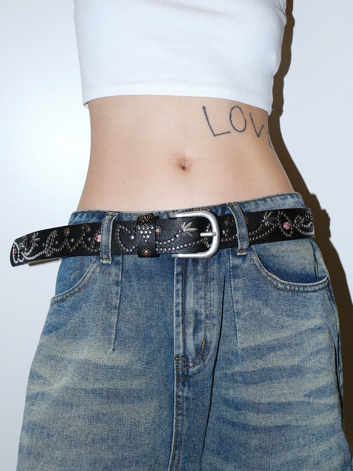 스터드 래더 벨트 상품이미지1