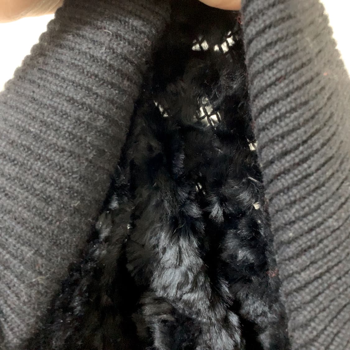 Roberto italy 레드 블랙 퍼 자켓 니트 집업 로베르토 이태리 상품이미지7