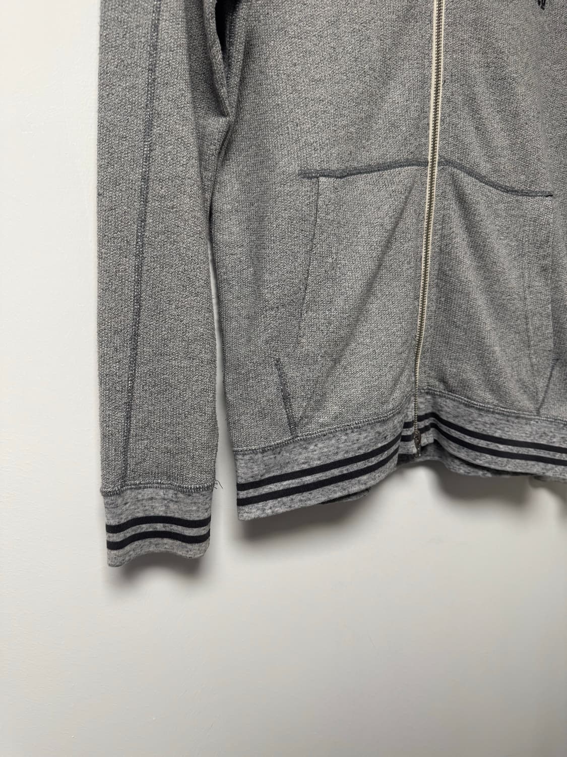 아베크롬비 y2k 와플 보카시 그레이 후드집업 니트 xs 상품이미지5