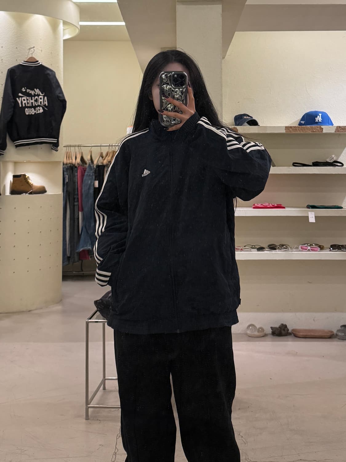 아디다스 올드스쿨 우븐 트랙 바람막이 네이비 U1268 상품이미지1