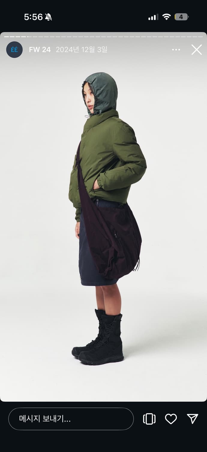 누마레 ee 패딩 카키 xs 상품이미지3