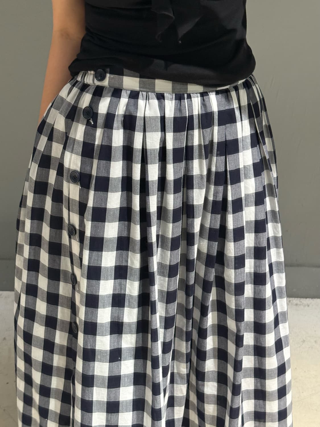 button point check pattern long sk 상품이미지3