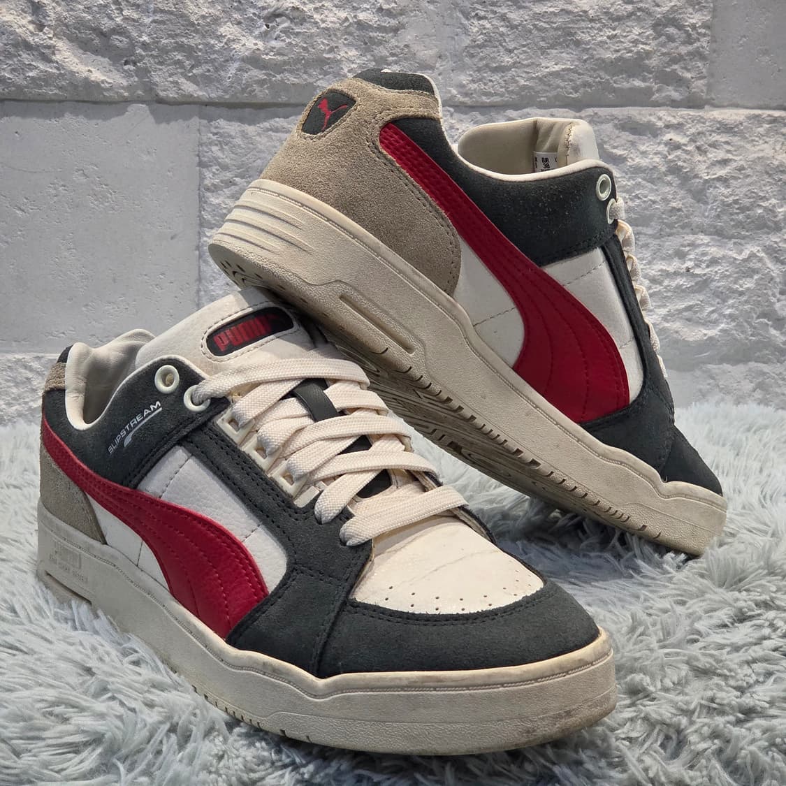 5q-27:푸마 슬립스트림 로우 클래식 스웨이드 레드 (24cm) 상품이미지4