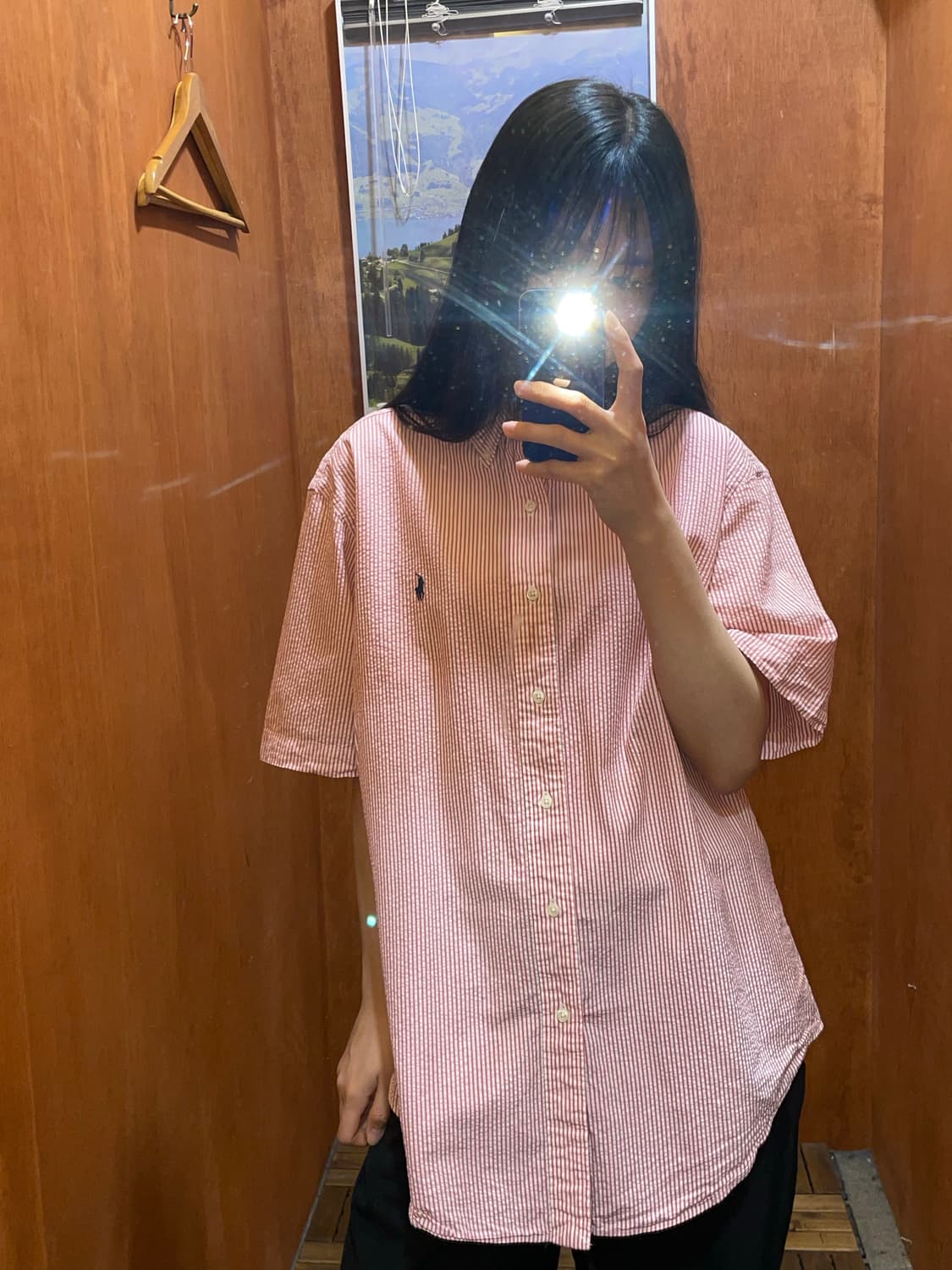 (L) POLO 폴로 랄프로렌 스트라이프 반팔 셔츠 클래식 핏 상품이미지1