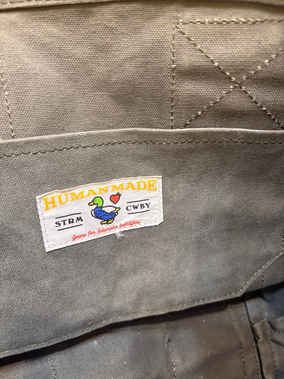 휴먼메이드 카펜터 백 스몰 올리브 드랩 상품이미지4