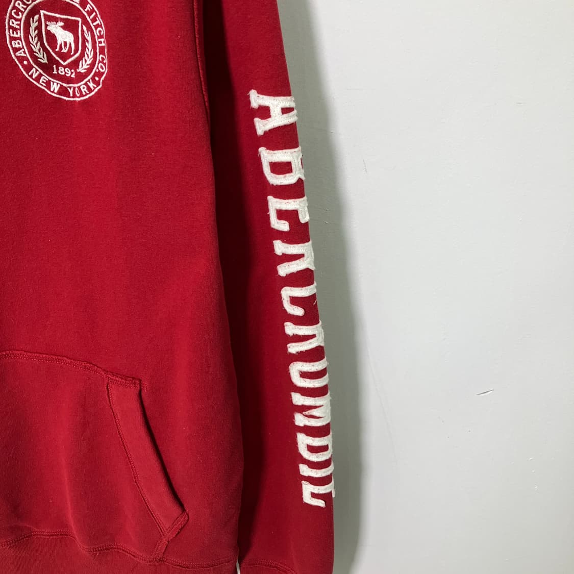 아베크롬비 레드 암패치 후드 상품이미지5