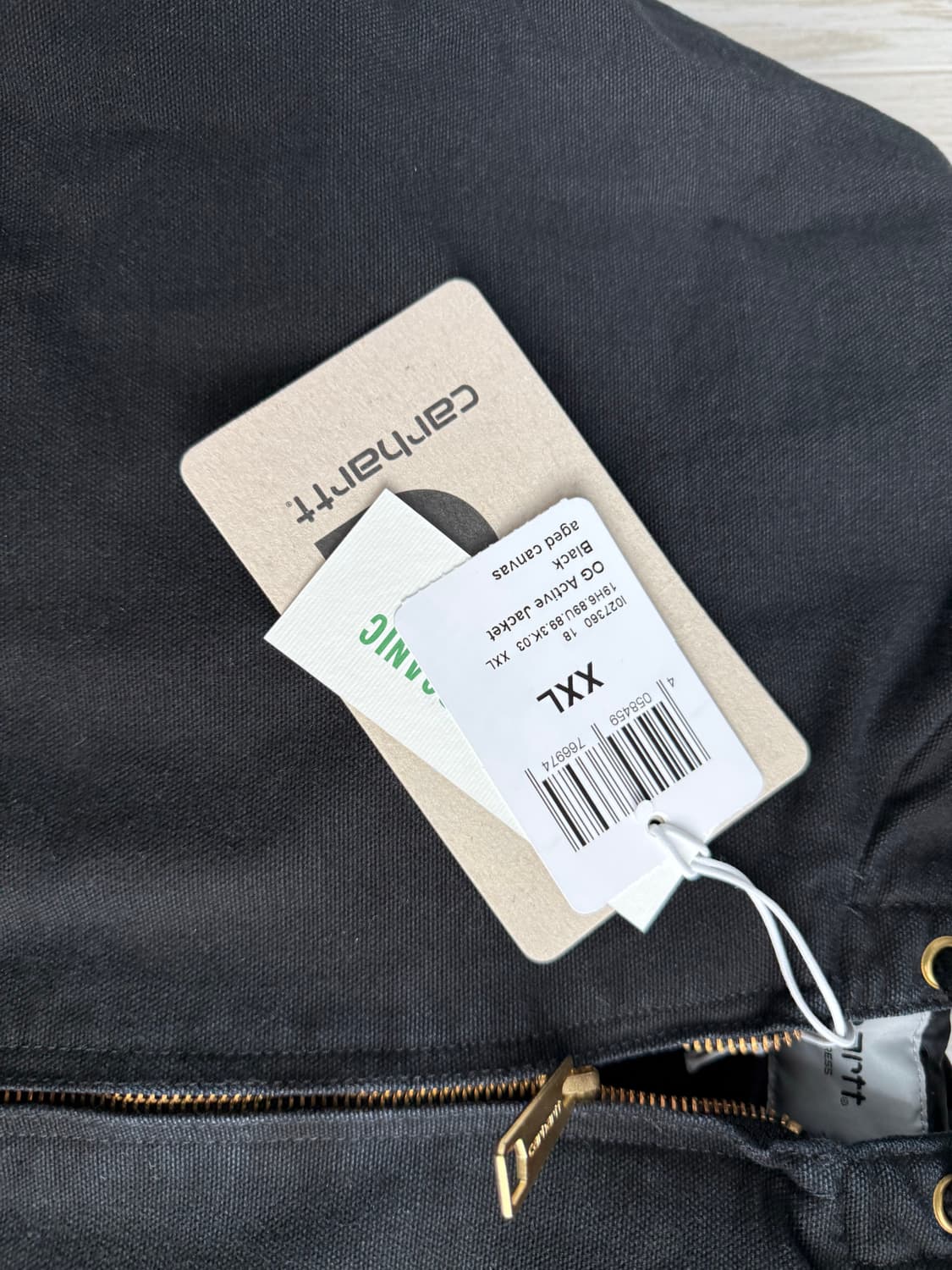 칼하트wip 액티브 블랙 에이지드 캔버스 xxl 상품이미지3