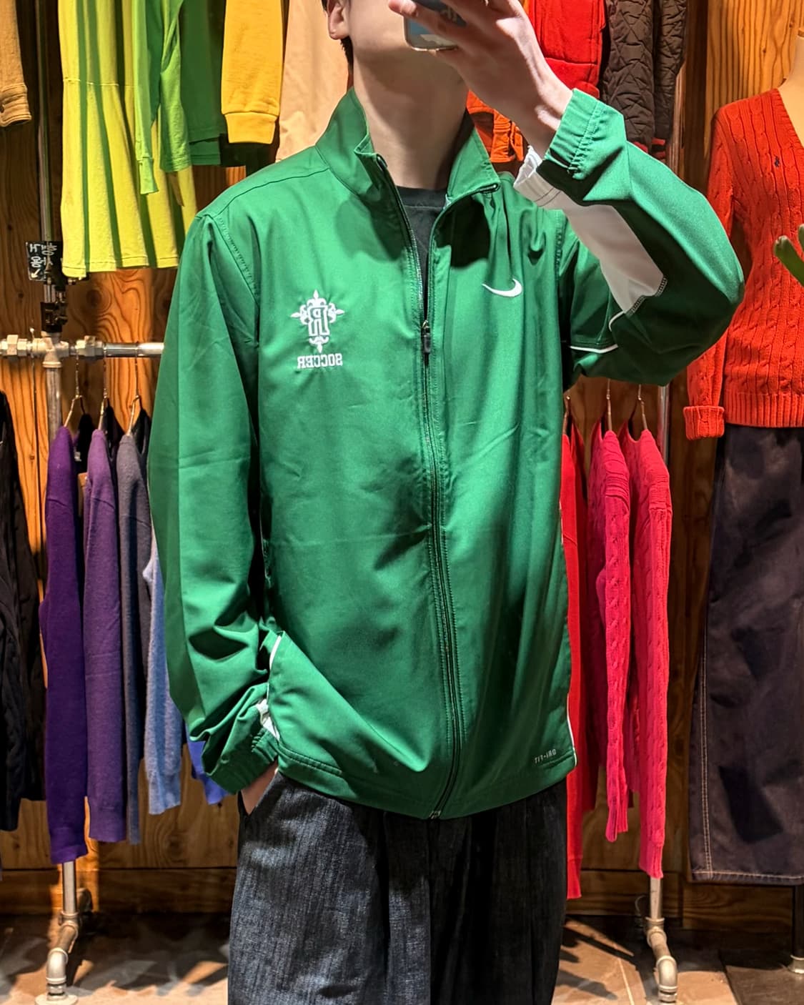 M 나이키 스우시 SOCCER 딥그린 바람막이 상품이미지1