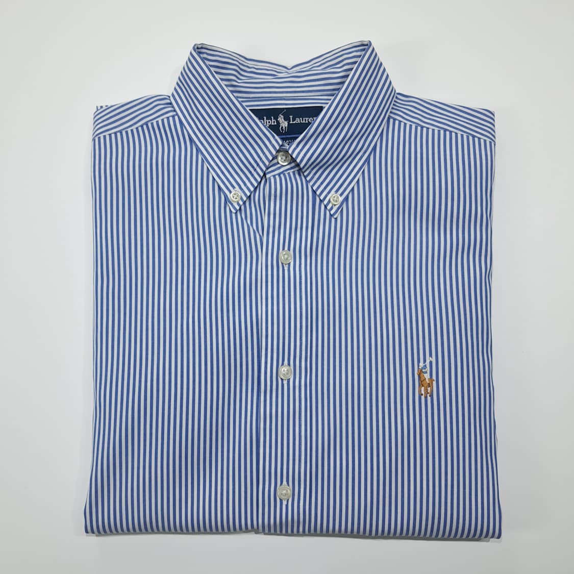 CL529 XL 폴로 90s 핀포인트 스트라이프 클래식 블루 셔츠 남방 상품이미지8