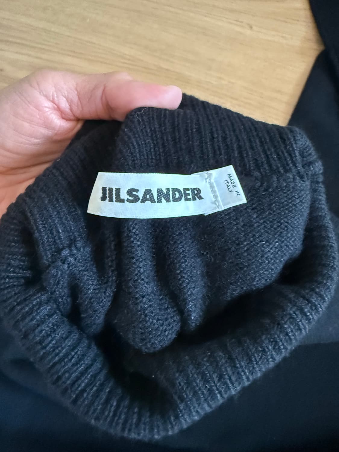 질샌더 Jilsander 블랙 캐시미어 100% 터틀넥 니트 55-66 상품이미지3