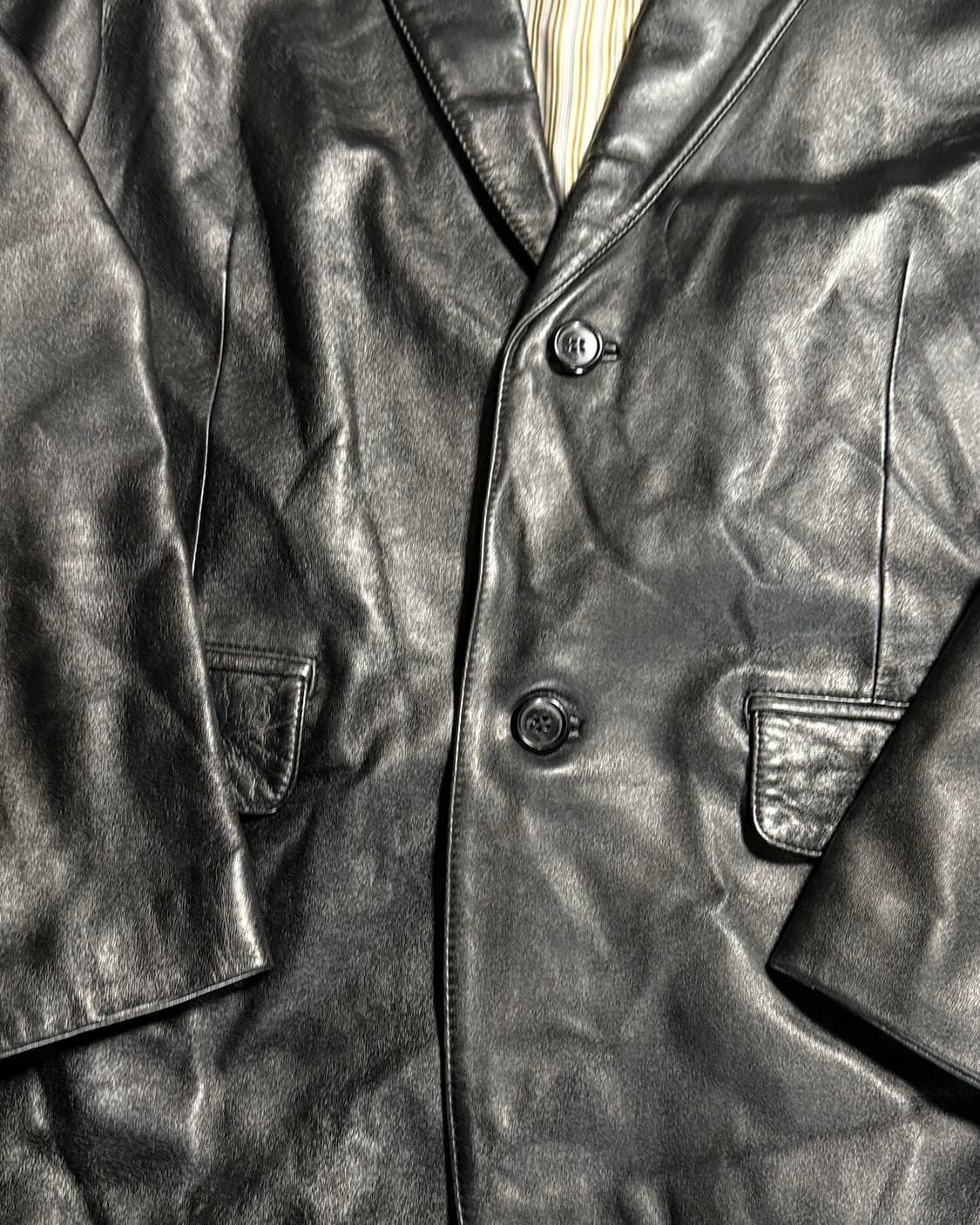 90-00‘s 에크라제 양가죽 블레이저 자켓 105 상품이미지3