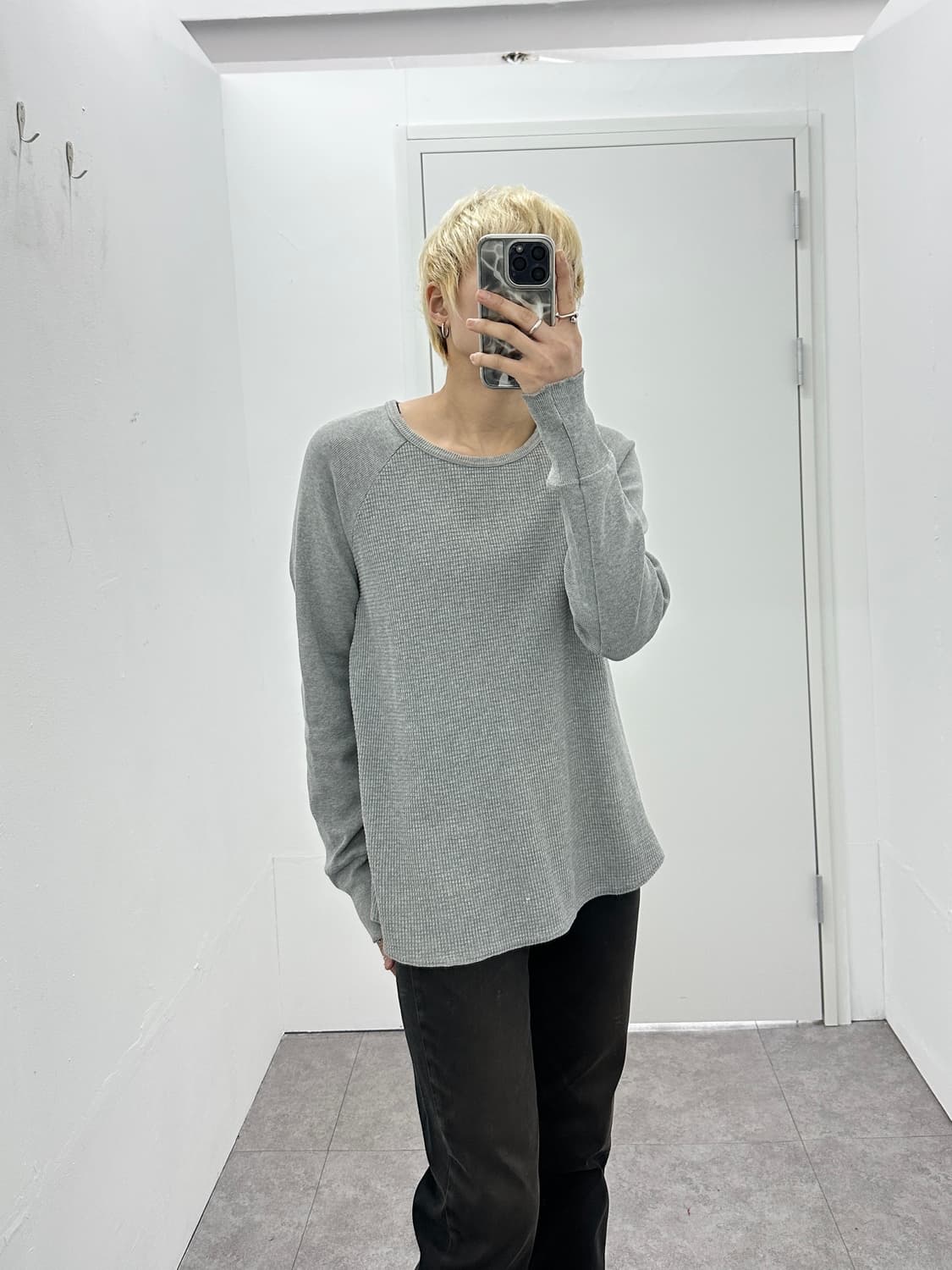 Gap ribbed & waffle knit sleeve  상품이미지2