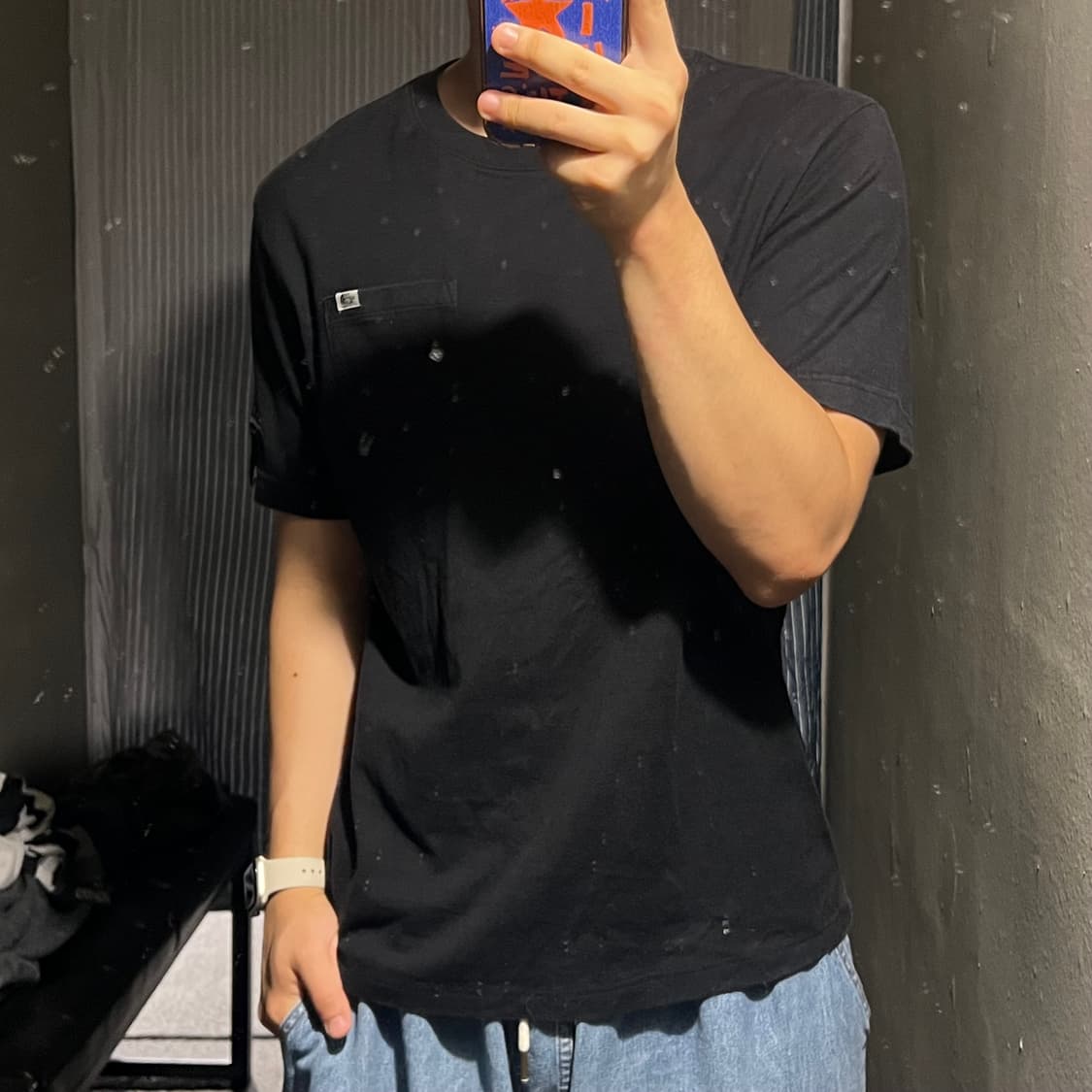 노스페이스 화이트라벨 블랙 로고패치 딜라노 델라노 레귤러핏 반팔 티셔츠  상품이미지2